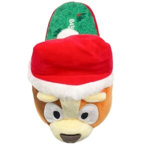 Bluey Womens Slippers‎ Size 9/10 Chili Bluey's Holiday Christmas House Shoes